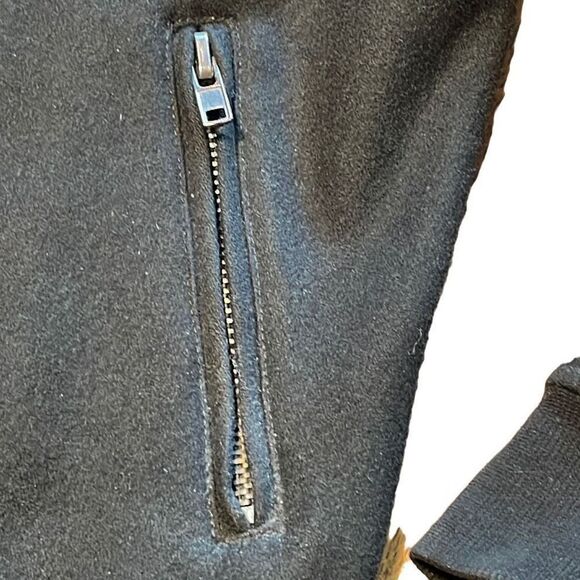 Morphine Generation MG Black lined moto jacket zippers wool & viscose S - Picture 6 of 15